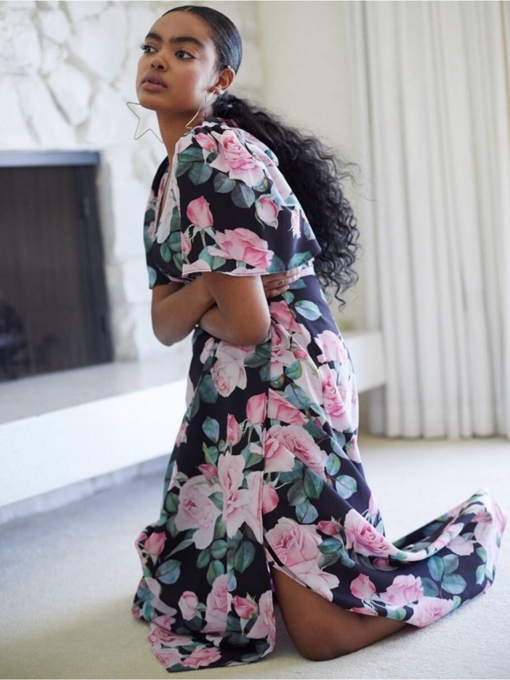 Selkie rose print upper east side dress (2019 release)